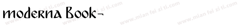 moderna Book字体转换